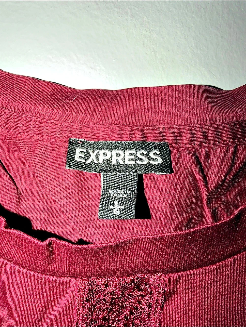 Express Embellished Ruffle Tee - Picture 2 of 4
